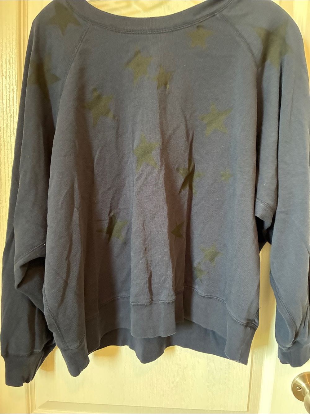 J. Crew Navy Star-Print Crewneck Sweatshirt
